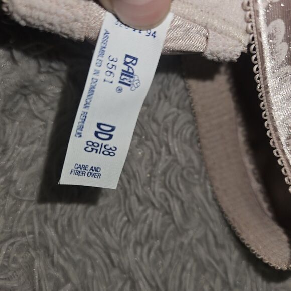 Vtg Rose Gold Body by Bali Paisley Print Bra 38DD Wireless Soft Cup Cottagecore - Picture 6 of 8